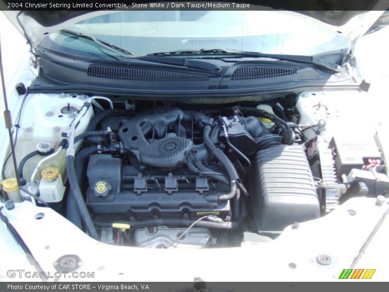 Stone White / Dark Taupe/Medium Taupe 2004 Chrysler Sebring Limited Convertible