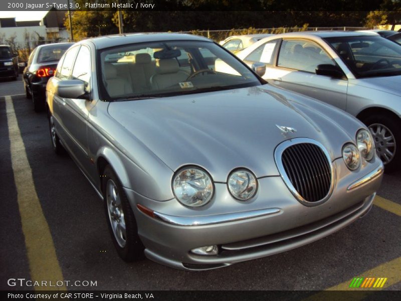 Platinum Metallic / Ivory 2000 Jaguar S-Type 3.0