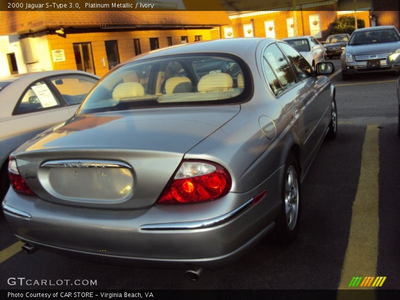 Platinum Metallic / Ivory 2000 Jaguar S-Type 3.0