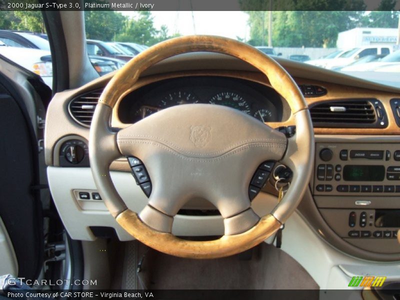 Platinum Metallic / Ivory 2000 Jaguar S-Type 3.0