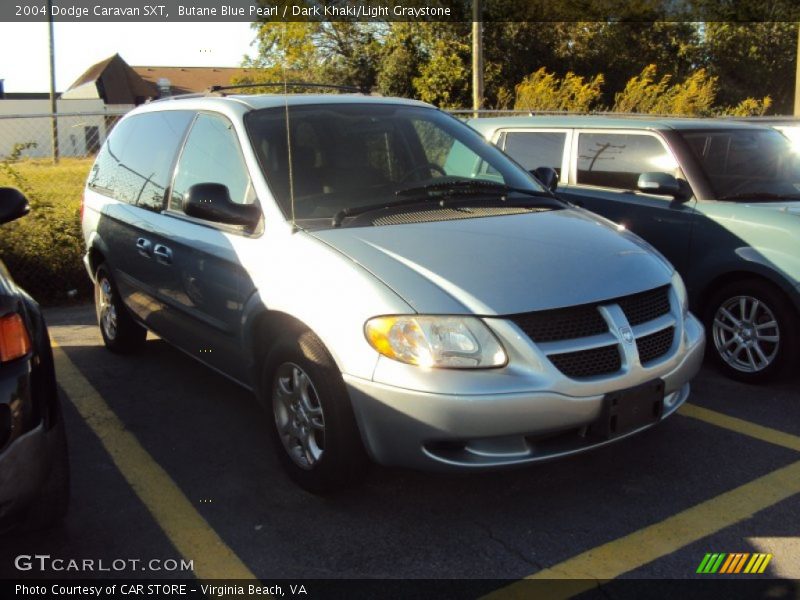 Butane Blue Pearl / Dark Khaki/Light Graystone 2004 Dodge Caravan SXT