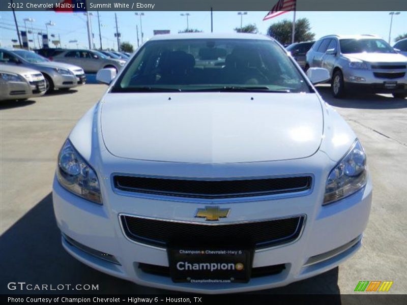 Summit White / Ebony 2012 Chevrolet Malibu LT