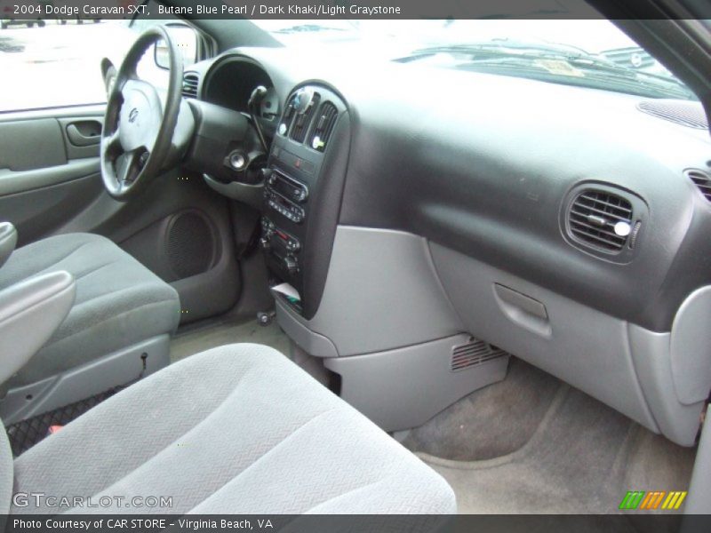 Butane Blue Pearl / Dark Khaki/Light Graystone 2004 Dodge Caravan SXT