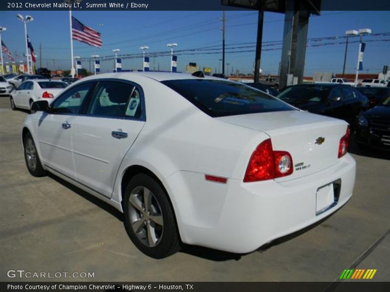 Summit White / Ebony 2012 Chevrolet Malibu LT