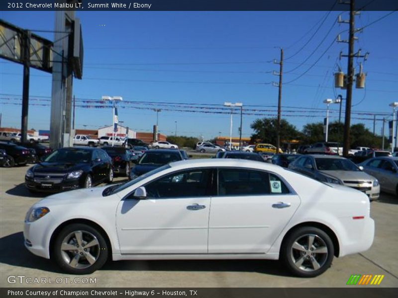 Summit White / Ebony 2012 Chevrolet Malibu LT