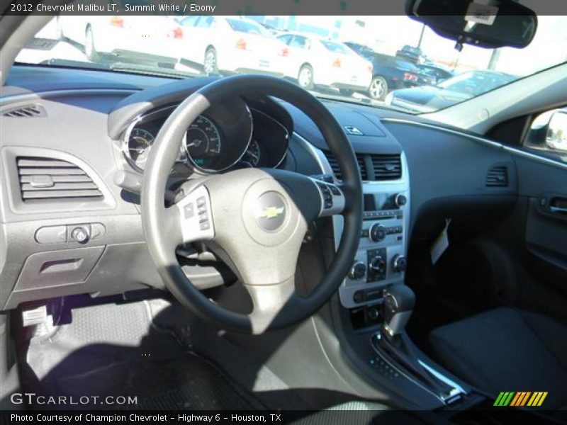 Summit White / Ebony 2012 Chevrolet Malibu LT