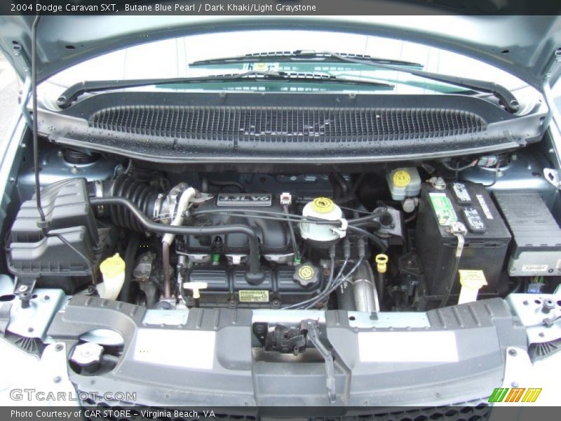Butane Blue Pearl / Dark Khaki/Light Graystone 2004 Dodge Caravan SXT