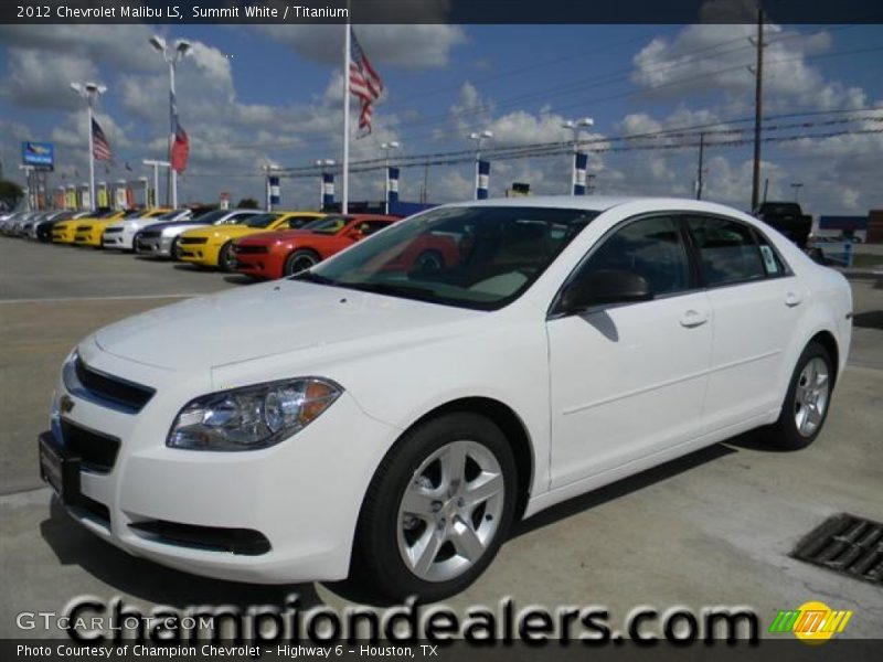 Summit White / Titanium 2012 Chevrolet Malibu LS