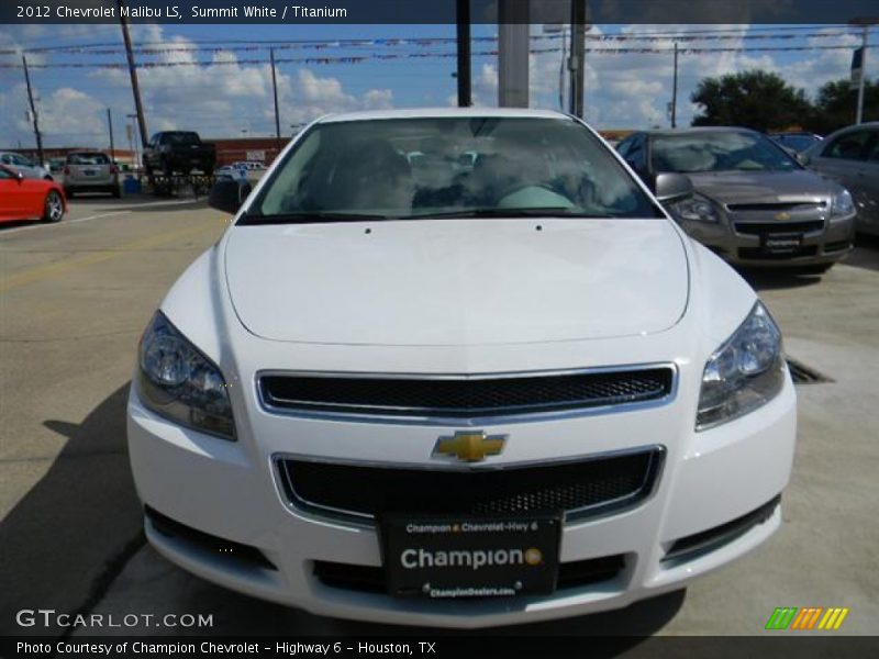 Summit White / Titanium 2012 Chevrolet Malibu LS