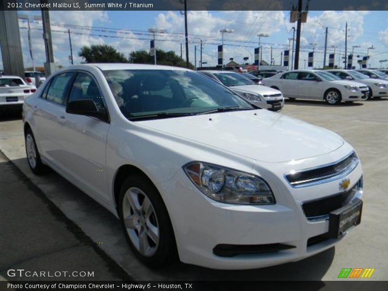 Summit White / Titanium 2012 Chevrolet Malibu LS