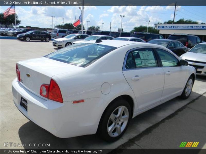 Summit White / Titanium 2012 Chevrolet Malibu LS