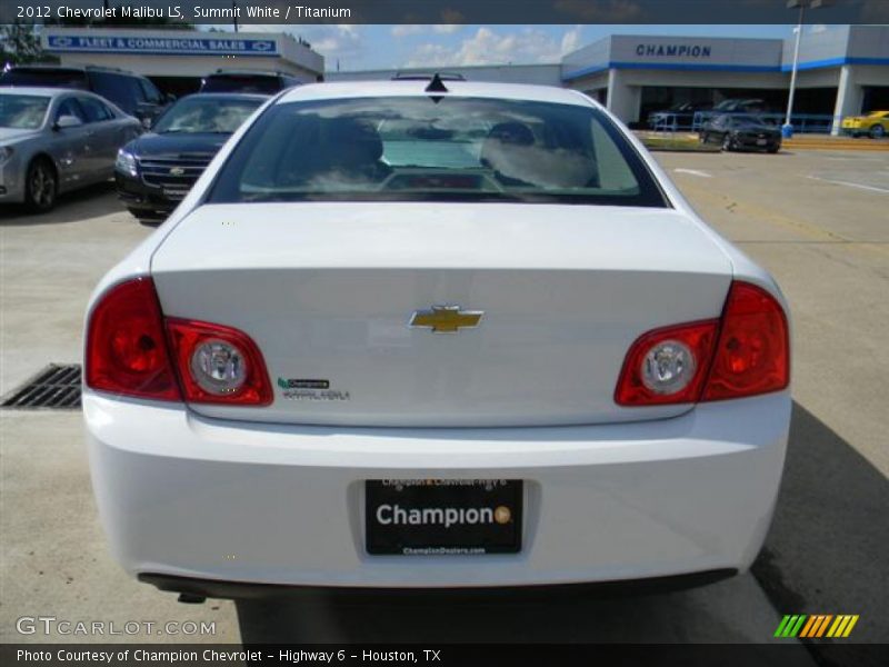 Summit White / Titanium 2012 Chevrolet Malibu LS
