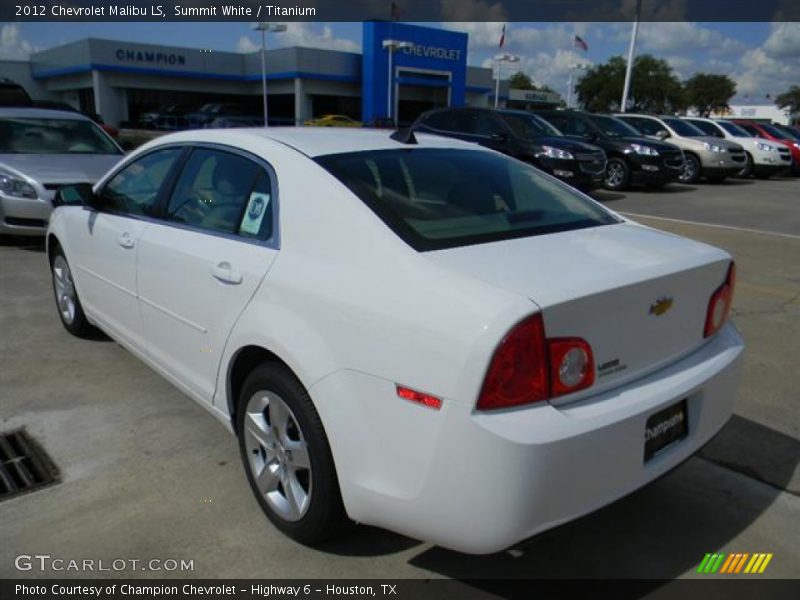 Summit White / Titanium 2012 Chevrolet Malibu LS