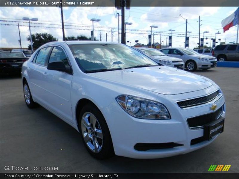 Summit White / Titanium 2012 Chevrolet Malibu LS