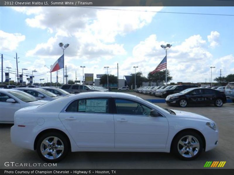 Summit White / Titanium 2012 Chevrolet Malibu LS