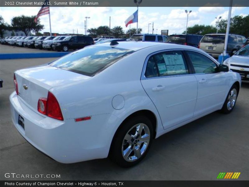 Summit White / Titanium 2012 Chevrolet Malibu LS