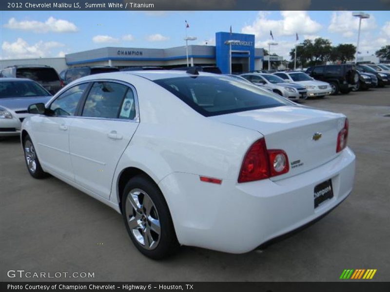 Summit White / Titanium 2012 Chevrolet Malibu LS