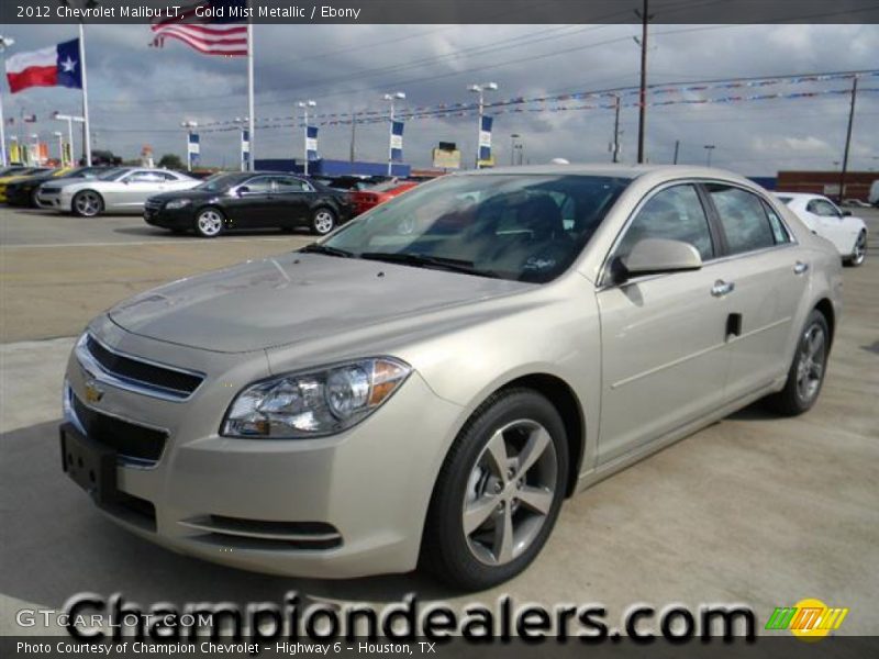 Gold Mist Metallic / Ebony 2012 Chevrolet Malibu LT