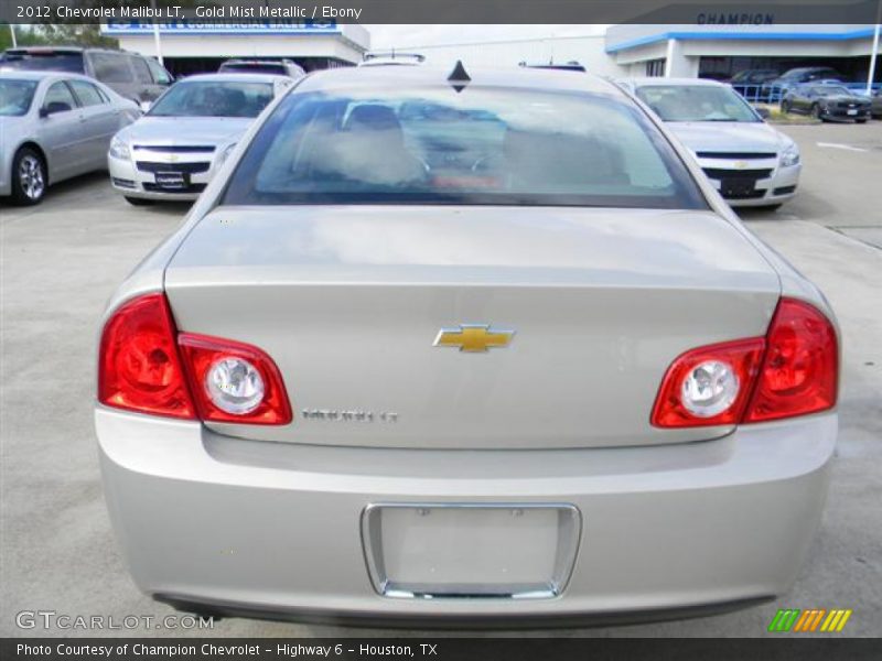 Gold Mist Metallic / Ebony 2012 Chevrolet Malibu LT