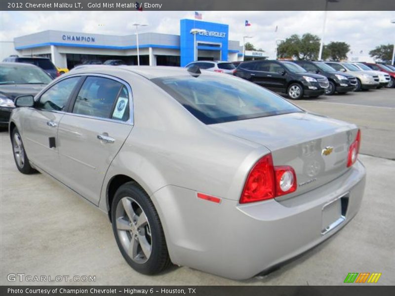 Gold Mist Metallic / Ebony 2012 Chevrolet Malibu LT