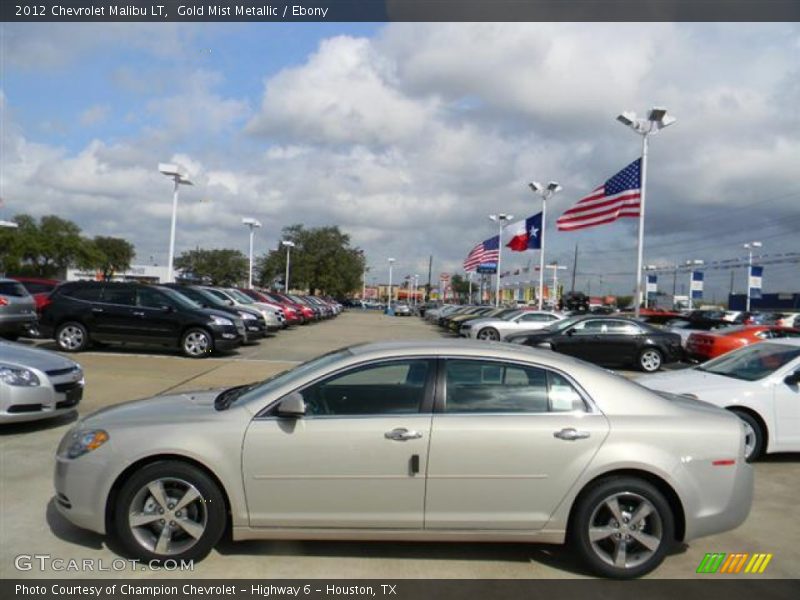 Gold Mist Metallic / Ebony 2012 Chevrolet Malibu LT