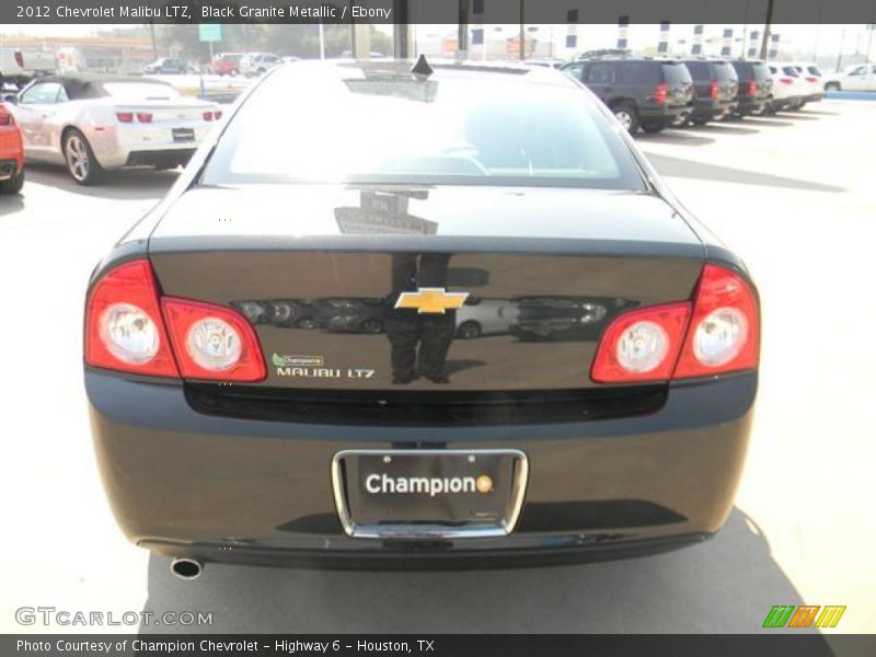 Black Granite Metallic / Ebony 2012 Chevrolet Malibu LTZ