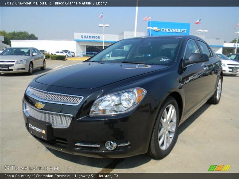 Black Granite Metallic / Ebony 2012 Chevrolet Malibu LTZ
