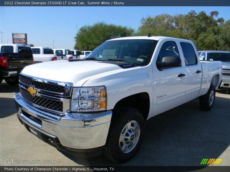 Summit White / Ebony 2012 Chevrolet Silverado 2500HD LT Crew Cab