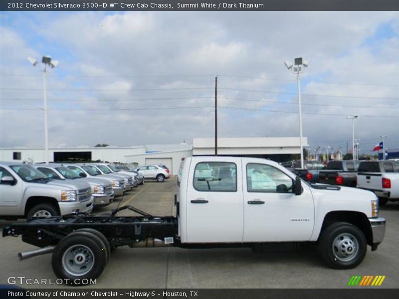 Summit White / Dark Titanium 2012 Chevrolet Silverado 3500HD WT Crew Cab Chassis