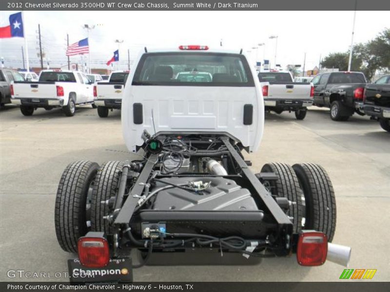 Summit White / Dark Titanium 2012 Chevrolet Silverado 3500HD WT Crew Cab Chassis