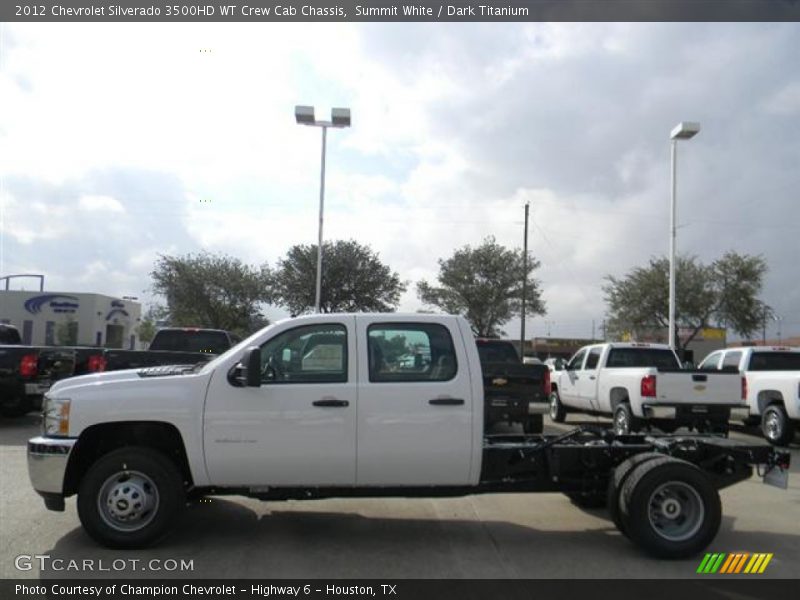 Summit White / Dark Titanium 2012 Chevrolet Silverado 3500HD WT Crew Cab Chassis