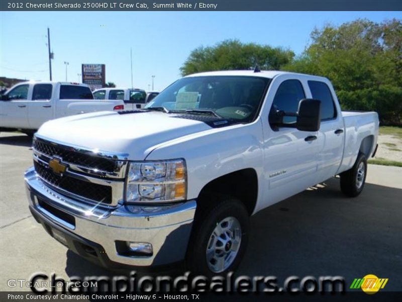 Summit White / Ebony 2012 Chevrolet Silverado 2500HD LT Crew Cab