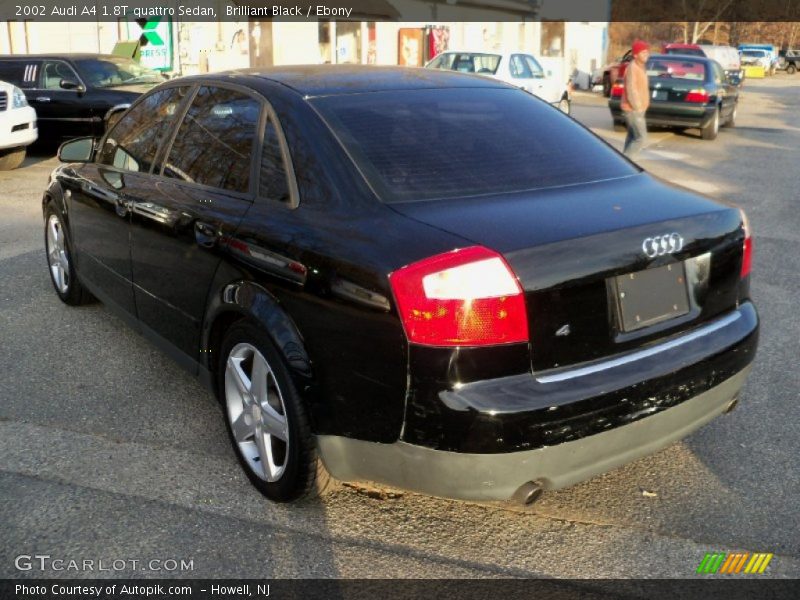 Brilliant Black / Ebony 2002 Audi A4 1.8T quattro Sedan