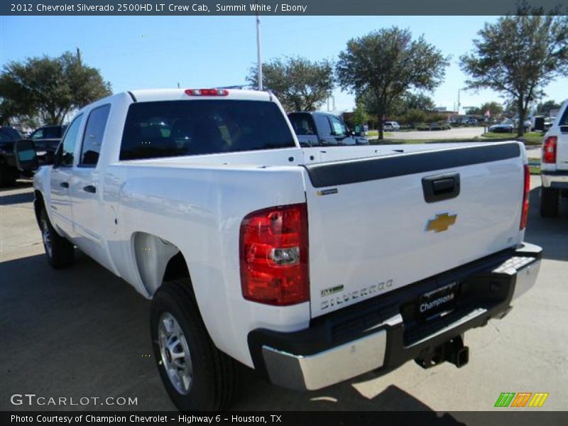 Summit White / Ebony 2012 Chevrolet Silverado 2500HD LT Crew Cab