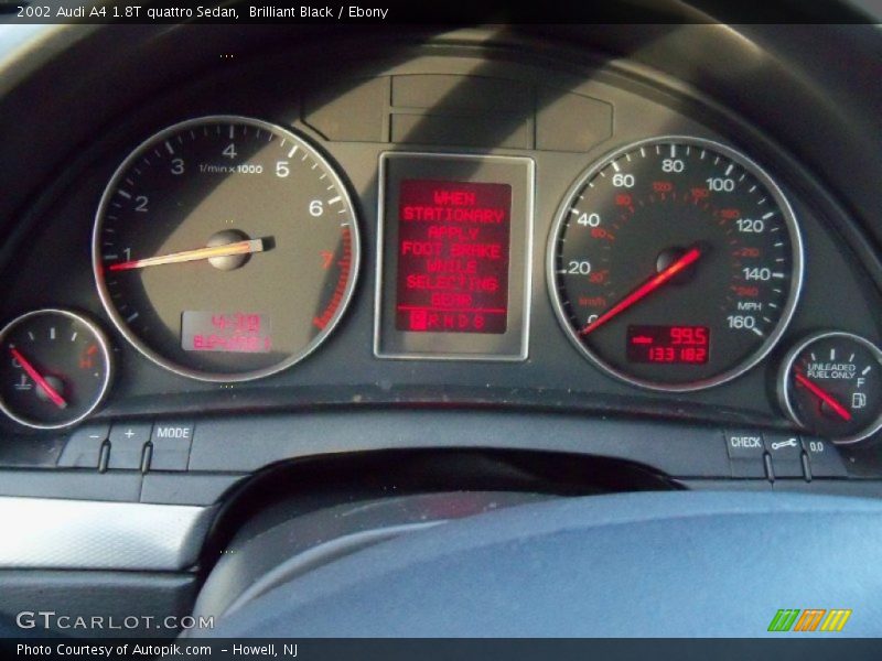 Brilliant Black / Ebony 2002 Audi A4 1.8T quattro Sedan