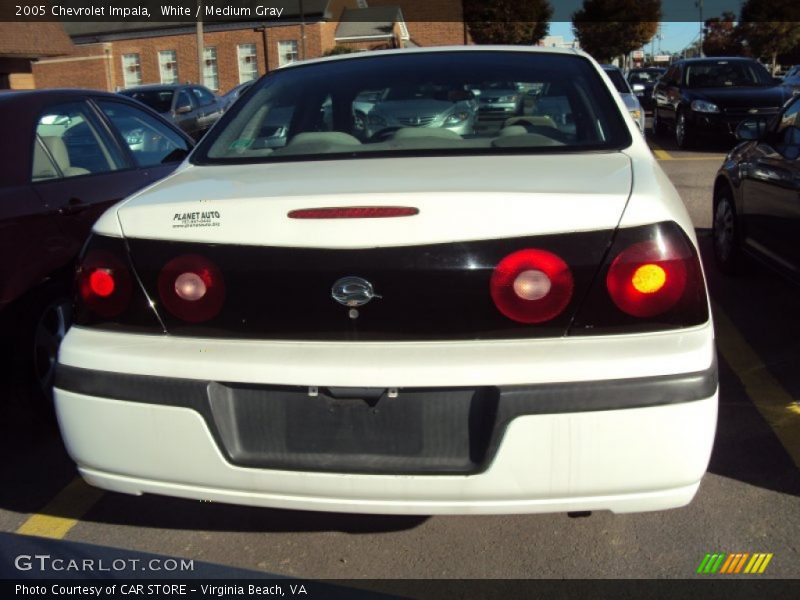 White / Medium Gray 2005 Chevrolet Impala