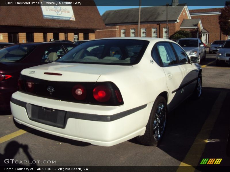 White / Medium Gray 2005 Chevrolet Impala