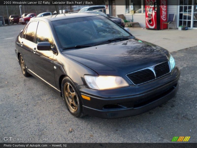Labrador Black Pearl / Black 2003 Mitsubishi Lancer OZ Rally