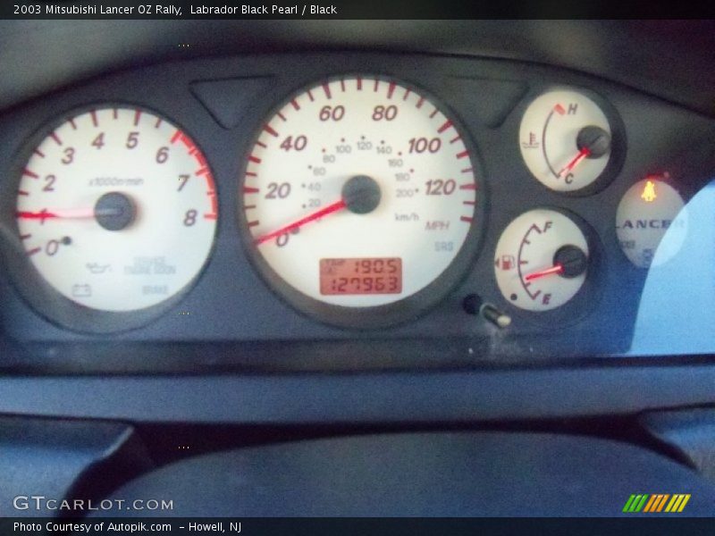 Labrador Black Pearl / Black 2003 Mitsubishi Lancer OZ Rally