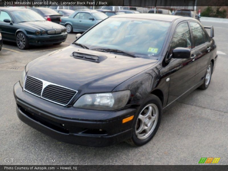 Labrador Black Pearl / Black 2003 Mitsubishi Lancer OZ Rally