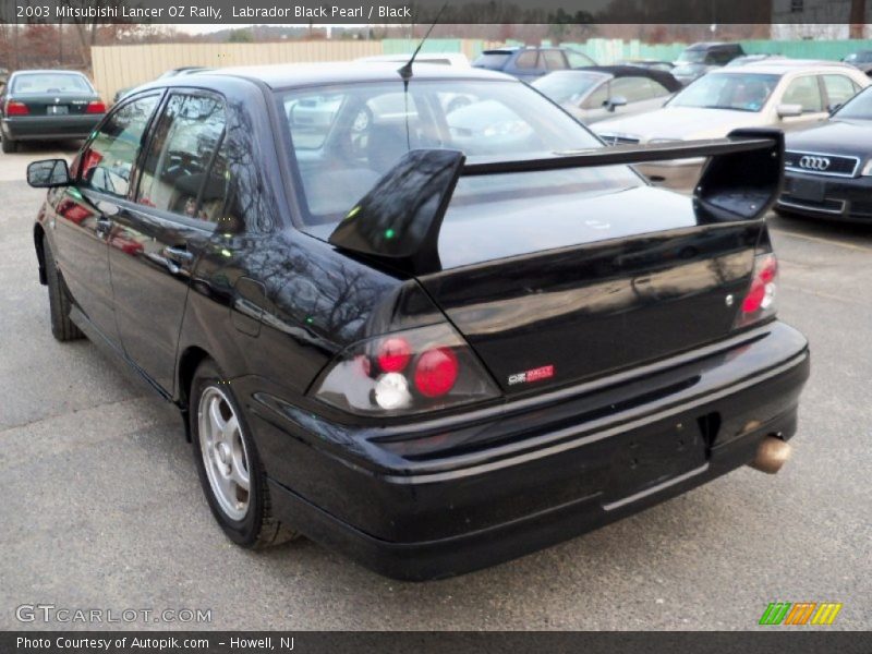 Labrador Black Pearl / Black 2003 Mitsubishi Lancer OZ Rally