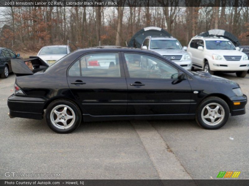 Labrador Black Pearl / Black 2003 Mitsubishi Lancer OZ Rally