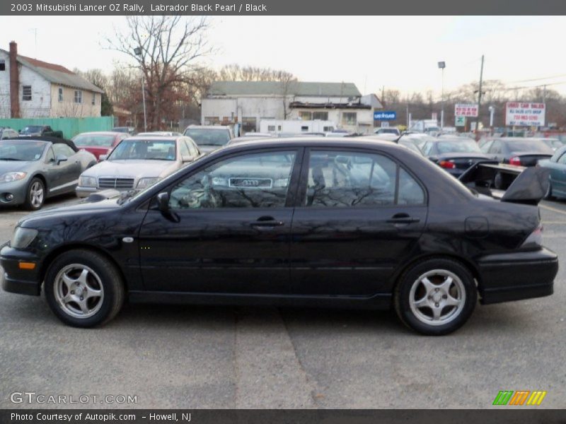 Labrador Black Pearl / Black 2003 Mitsubishi Lancer OZ Rally