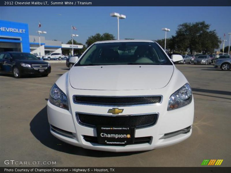 Summit White / Titanium 2012 Chevrolet Malibu LT