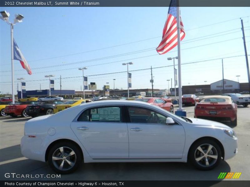 Summit White / Titanium 2012 Chevrolet Malibu LT