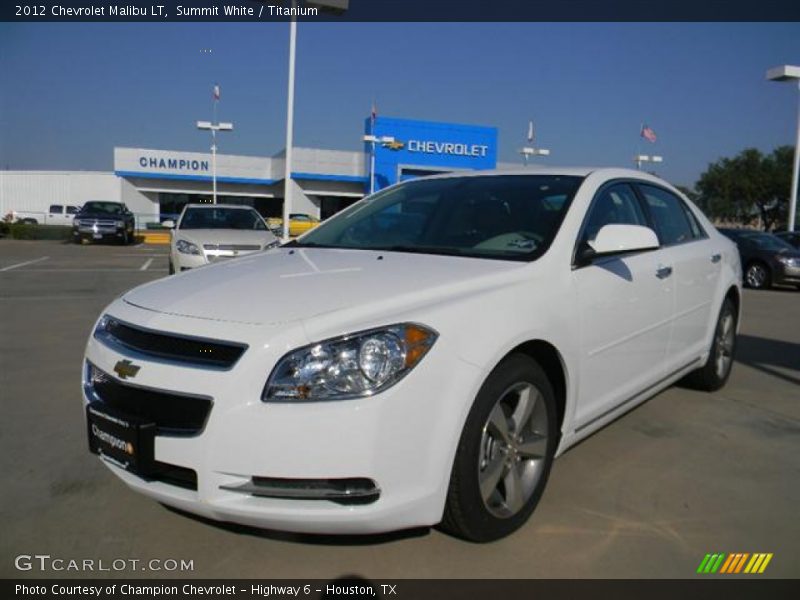 Summit White / Titanium 2012 Chevrolet Malibu LT