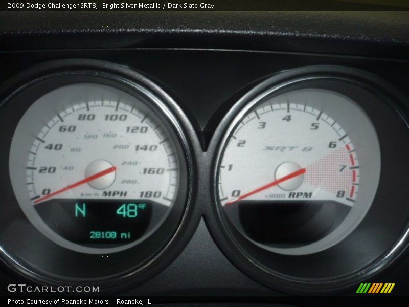 Bright Silver Metallic / Dark Slate Gray 2009 Dodge Challenger SRT8