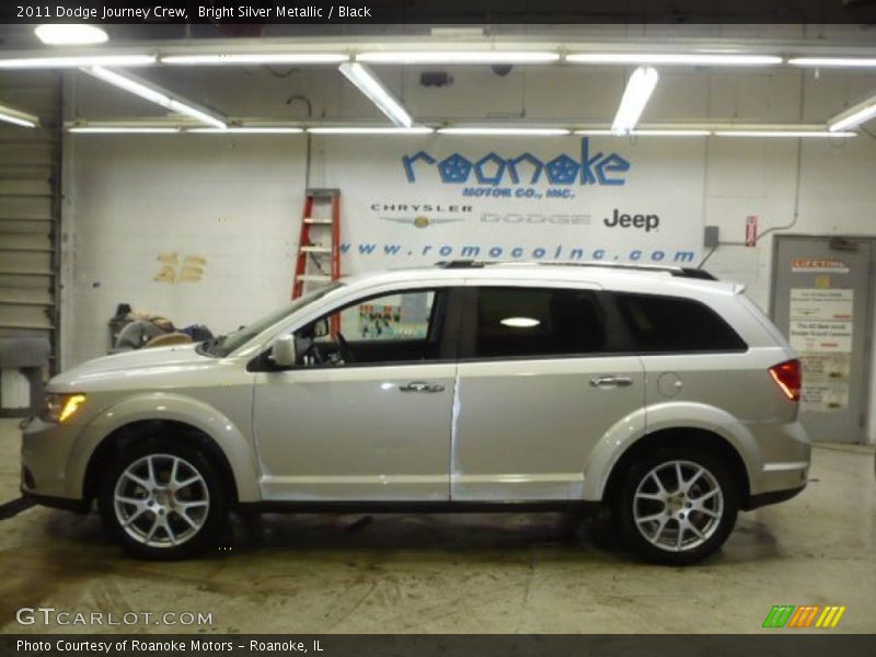 Bright Silver Metallic / Black 2011 Dodge Journey Crew