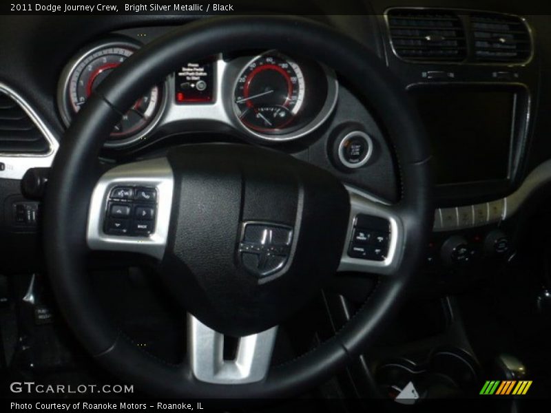 Bright Silver Metallic / Black 2011 Dodge Journey Crew