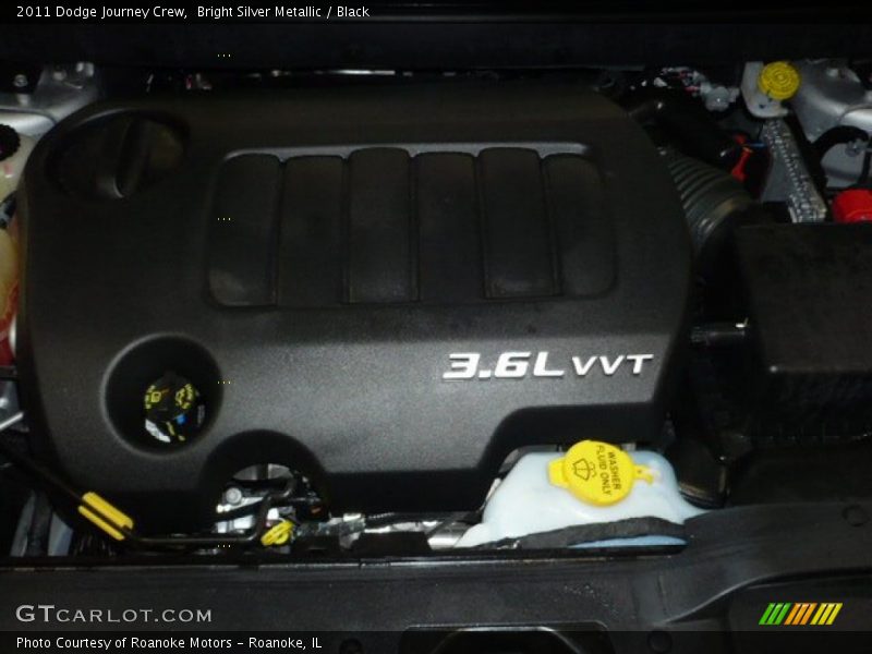 Bright Silver Metallic / Black 2011 Dodge Journey Crew
